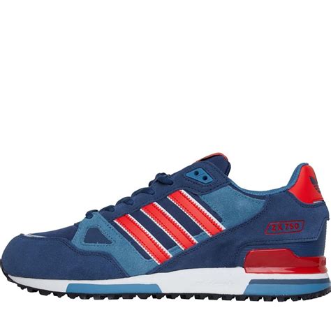 adidas zx 750 schoenen blauw wit rood|adidas zx 750 white.